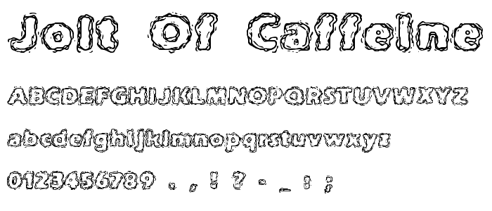 Jolt Of Caffeine BRK font